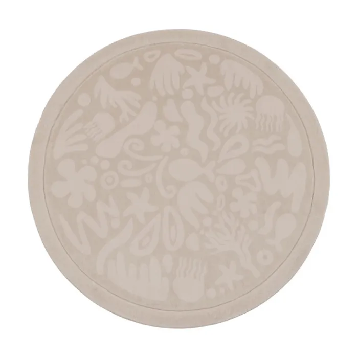 Waschbare Spielmatte Rund - Flo Beige