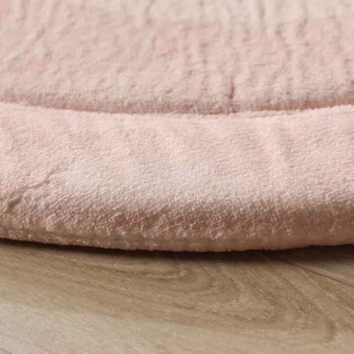 Waschbare Spielmatte Rund - Flo Rosa