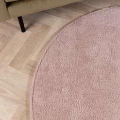 Weicher runder Teppich – Teddy Rosa