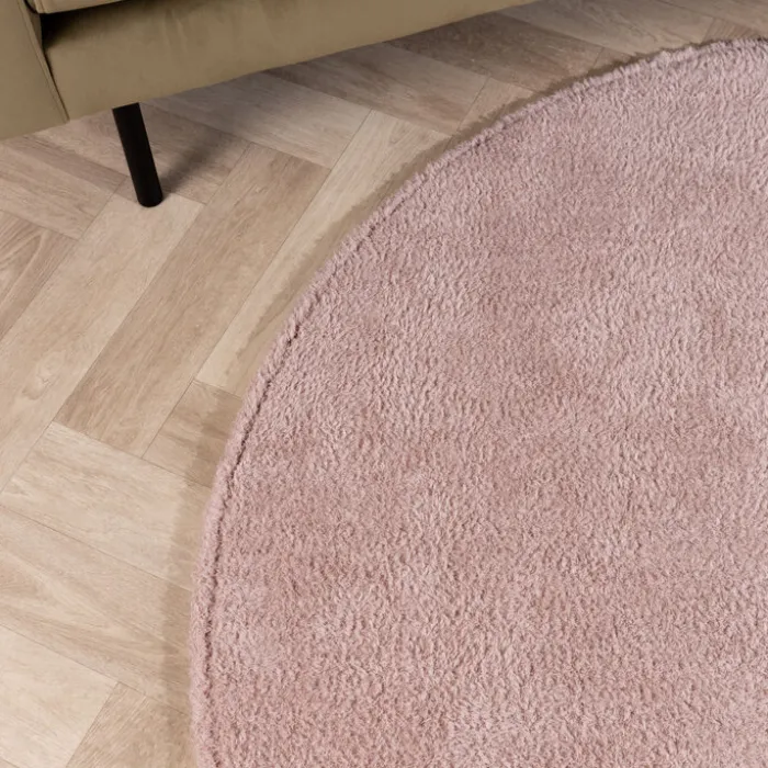 Weicher runder Teppich – Teddy Rosa