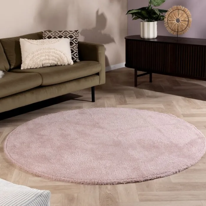 Weicher runder Teppich – Teddy Rosa