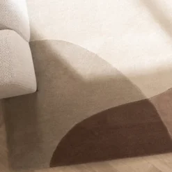 Wollteppich Abstrakt - Clarice Braun Beige