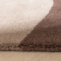Wollteppich Abstrakt - Clarice Braun Beige