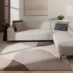 Wollteppich Abstrakt - Clarice Braun Beige