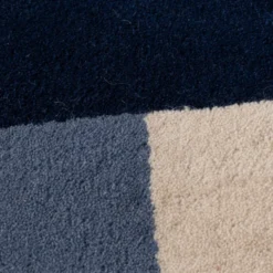 Wollteppich Abstrakt - Jules Creme Blau