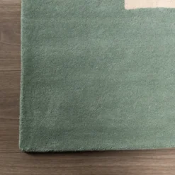 Wollteppich Abstrakt - Jules Creme Grün