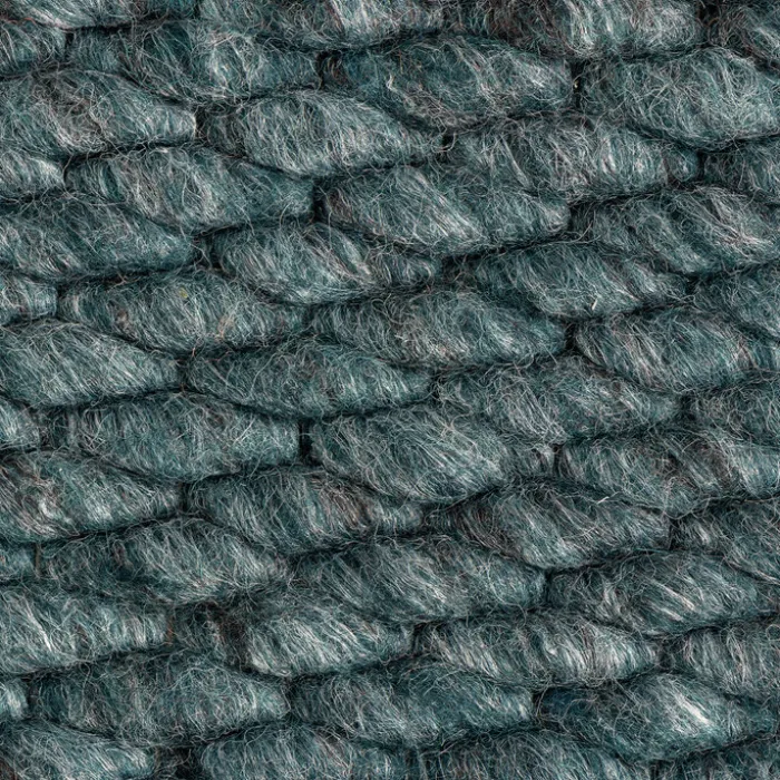 Wollteppich - Brilliant Blau Grün