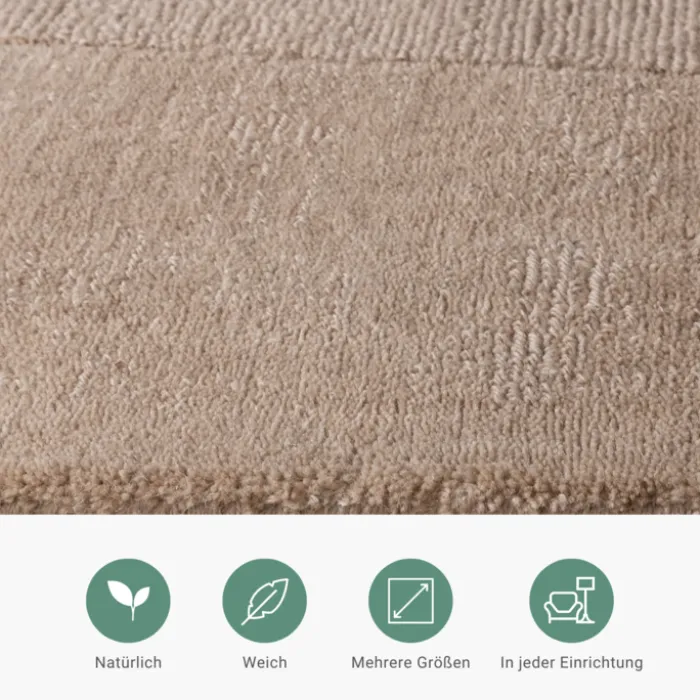 Wollteppich - Giselle Abstrakt Beige