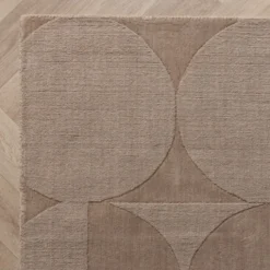 Wollteppich - Giselle Circles Beige