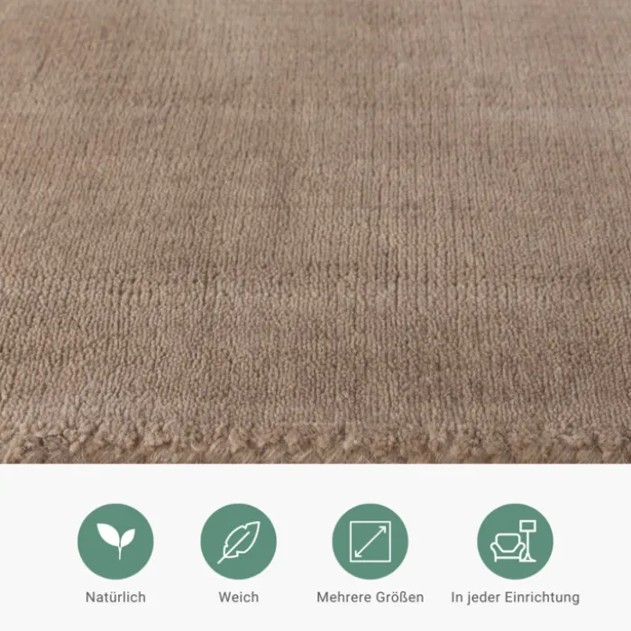 Wollteppich - Giselle Circles Beige