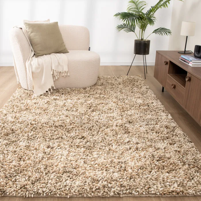 Wollteppich Hochflor - Elin Beige
