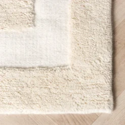 Wollteppich - Judith Border Creme