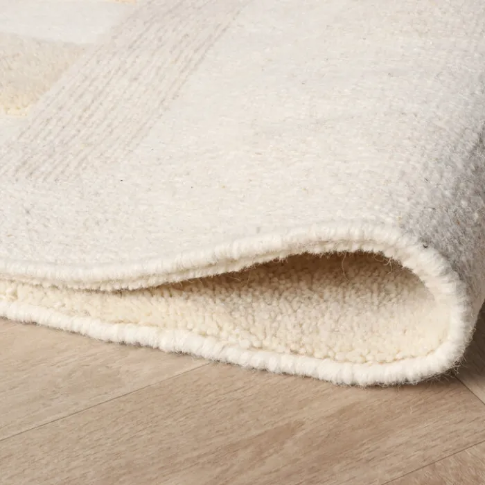Wollteppich - Judith Border Creme