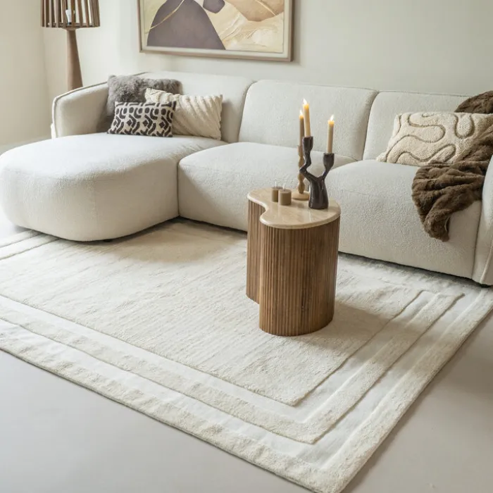 Wollteppich - Judith Border Creme