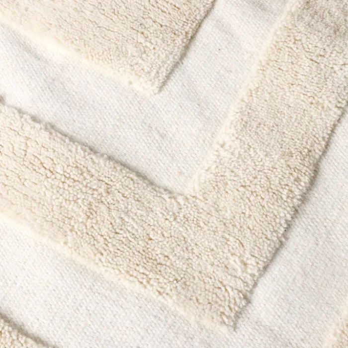 Wollteppich - Judith Border Creme