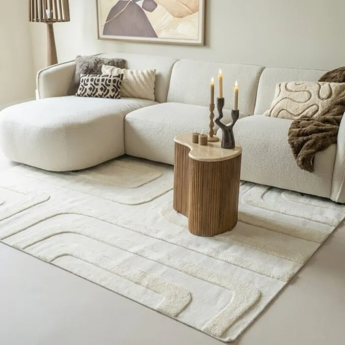 Wollteppich - Judith Lines Creme
