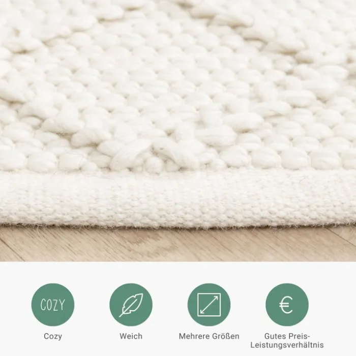 Wollteppich - Knit Creme