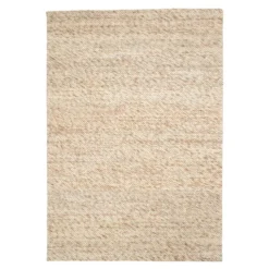 Wollteppich - Melange Creme Braun