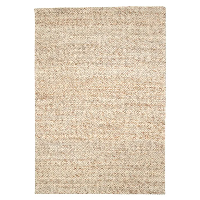 Wollteppich - Melange Creme Braun