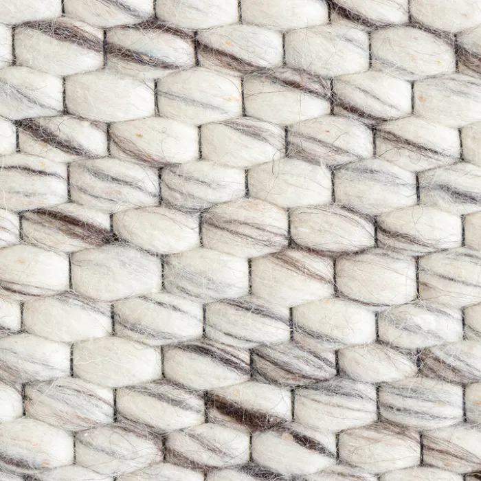Wollteppich - Melange Creme Meliert