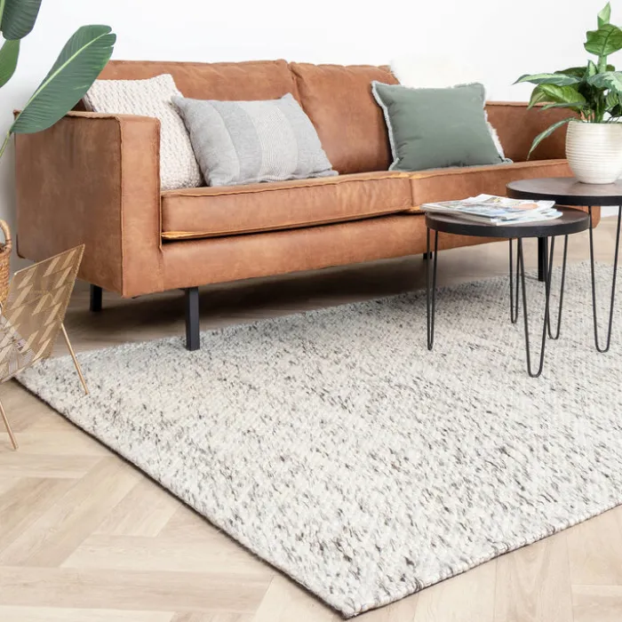 Wollteppich - Melange Creme Meliert