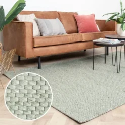 Wollteppich - Melange Mint