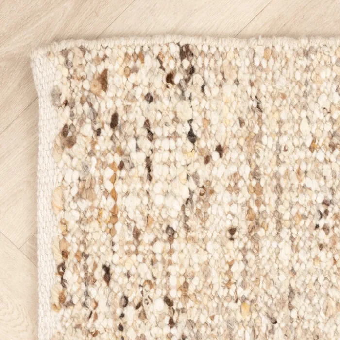 Wollteppich - Nero Beige Meliert