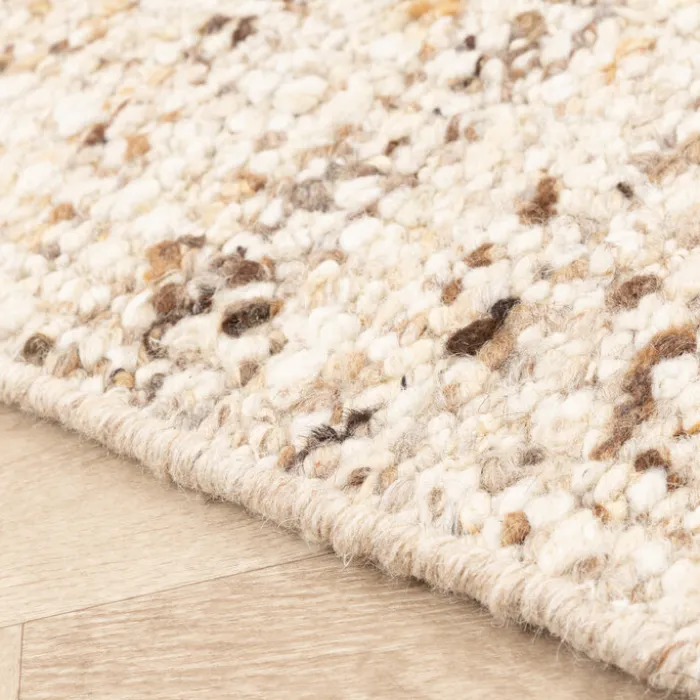 Wollteppich - Nero Beige Meliert