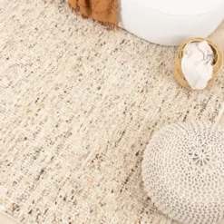 Wollteppich - Nero Beige Meliert