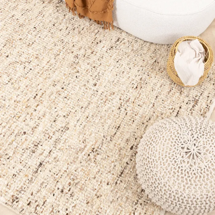 Wollteppich - Nero Beige Meliert