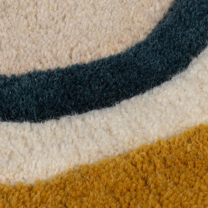 Wollteppich Organisch - Leo Beige Bunt