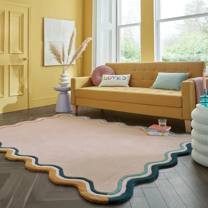 Wollteppich Organisch - Leo Beige Bunt
