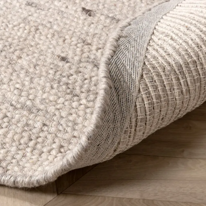 Wollteppich Oval - Feline Weiß Meliert