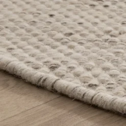 Wollteppich Rund- Bliss Beige Meliert