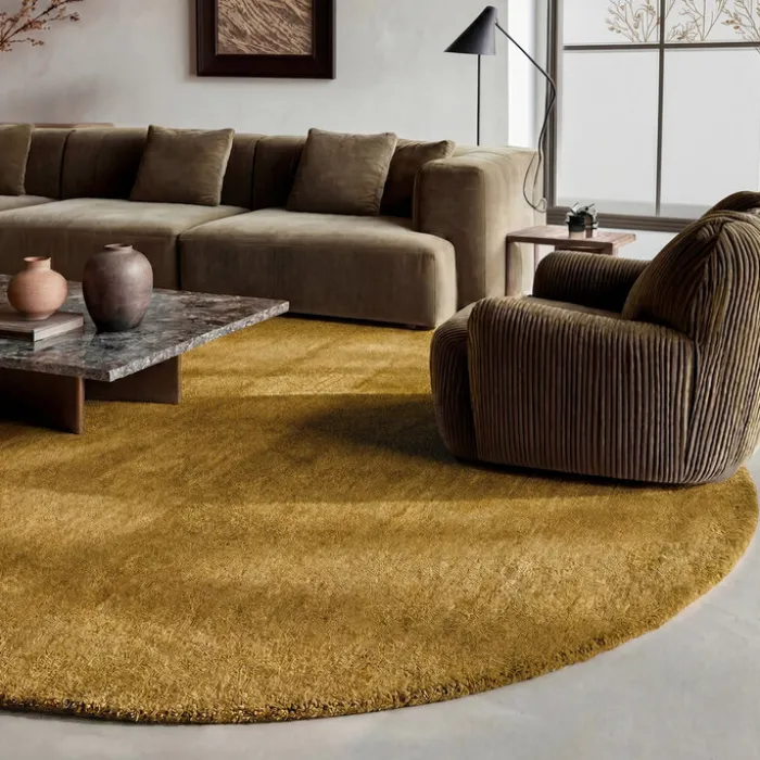 Wollteppich rund - Leone Gold