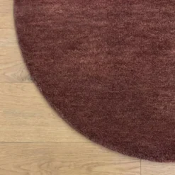 Wollteppich rund - Leone Rot