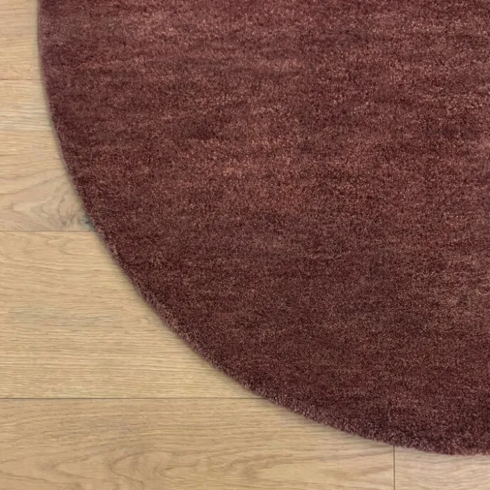 Wollteppich rund - Leone Rot