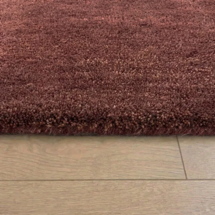 Wollteppich rund - Leone Rot