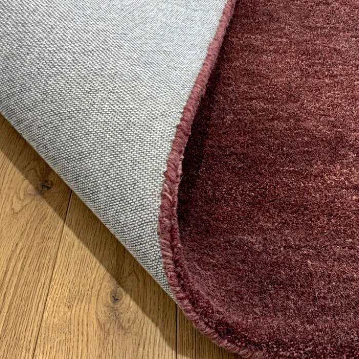 Wollteppich rund - Leone Rot