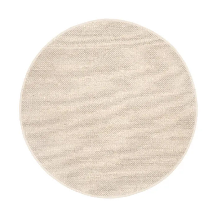 Wollteppich Rund - Twist Beige