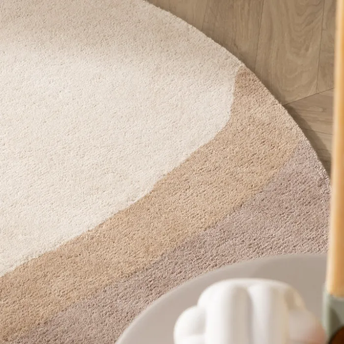 Wollteppich Rund - Vienna Beige