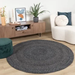 Wollteppich Rund - Wise Anthrazit 614