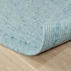 Wollteppich Rund - Wise Blau 364