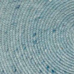 Wollteppich Rund - Wise Blau 364