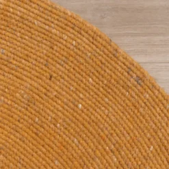 Wollteppich Rund - Wise Gelb Orange 378