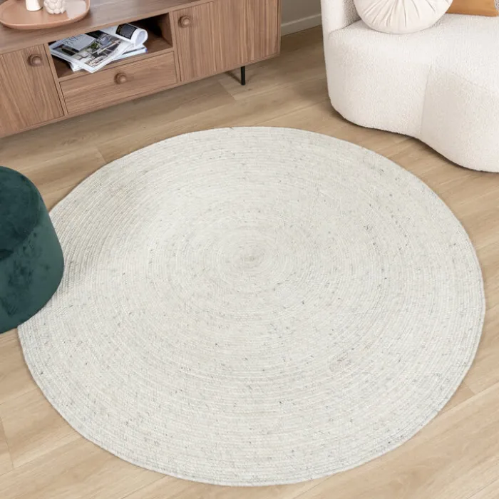 Wollteppich Rund - Wise Grau Meliert 367