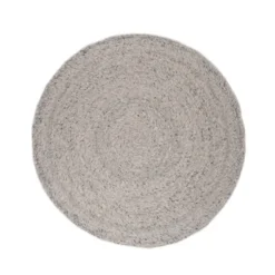 Wollteppich Rund - Wise Grau Weiß 609