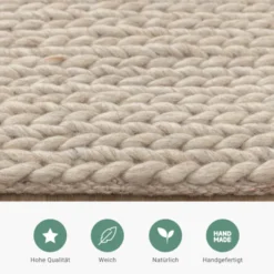 Wollteppich - Twist Beige