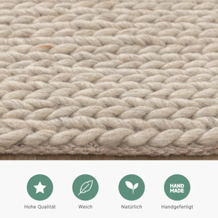 Wollteppich - Twist Beige