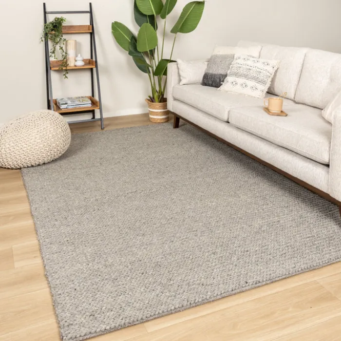 Wollteppich - Twist Grau